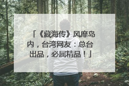 《藏海传》风靡岛内，台湾网友：总台出品，必属精品！