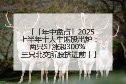 「年中盘点」2025上半年十大牛熊股出炉：两只ST涨超300% 三只北交所股挤进前十