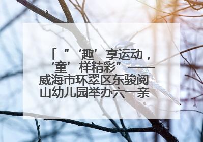 “‘趣’享运动，‘童’样精彩”——威海市环翠区东骏阅山幼儿园举办六一亲子运动会
