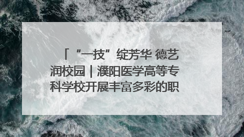 “一技”绽芳华 德艺润校园｜濮阳医学高等专科学校开展丰富多彩的职业教育活动周主题活动