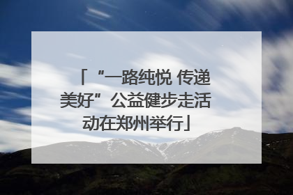 “一路纯悦 传递美好”公益健步走活动在郑州举行