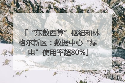 “东数西算”枢纽和林格尔新区：数据中心“绿电”使用率超80%