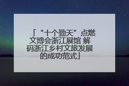 “十个勤天”点燃文博会浙江展馆 解码浙江乡村文旅发展的成功范式