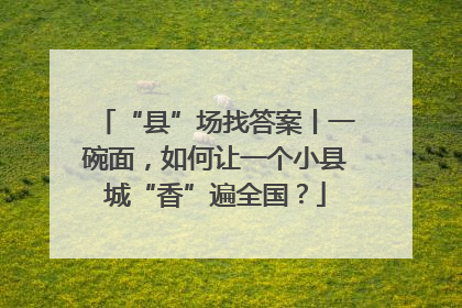“县”场找答案丨一碗面，如何让一个小县城“香”遍全国？