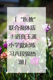 “医教”联合强体质！道真玉溪小学掀起练习八段锦热潮