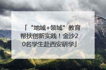 “地域+领域”教育帮扶创新实践！金沙20名学生赴西安研学