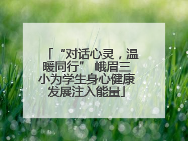 “对话心灵，温暖同行” 峨眉三小为学生身心健康发展注入能量