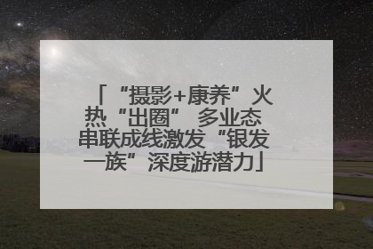 “摄影+康养”火热“出圈” 多业态串联成线激发“银发一族”深度游潜力