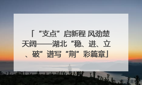 “支点”启新程 风劲楚天阔——湖北“稳、进、立、破”谱写“荆”彩篇章