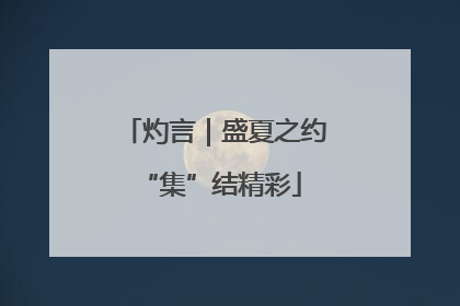 灼言｜盛夏之约 “集”结精彩