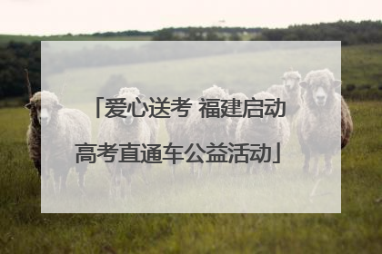 爱心送考 福建启动高考直通车公益活动