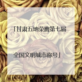 甘肃五地荣膺第七届全国文明城市称号
