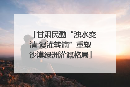 甘肃民勤“浊水变清 漫灌转滴”重塑沙漠绿洲灌溉格局