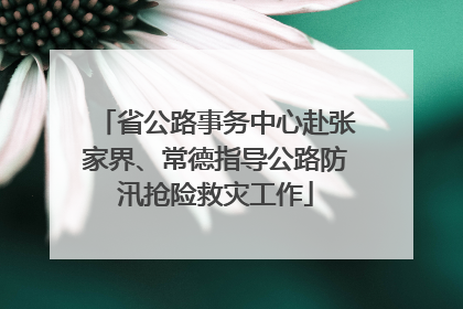 省公路事务中心赴张家界、常德指导公路防汛抢险救灾工作