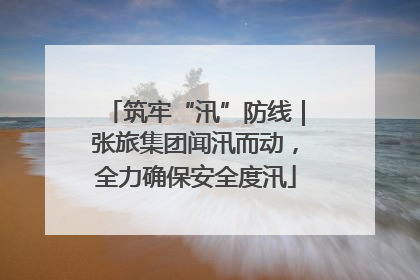 筑牢“汛”防线｜张旅集团闻汛而动，全力确保安全度汛