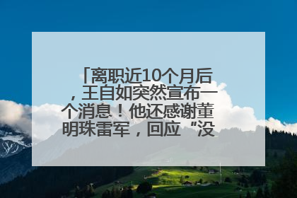 离职近10个月后，王自如突然宣布一个消息！他还感谢董明珠雷军，回应“没看过格力工资条”：真的不那么重要！