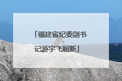 福建省纪委副书记游宇飞履新