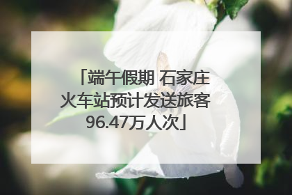 端午假期 石家庄火车站预计发送旅客96.47万人次