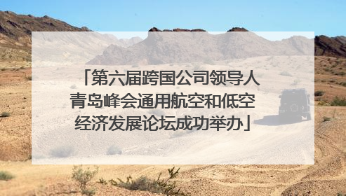 第六届跨国公司领导人青岛峰会通用航空和低空经济发展论坛成功举办