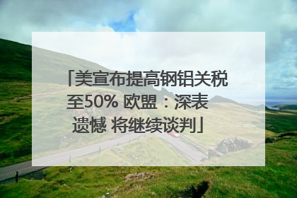 美宣布提高钢铝关税至50% 欧盟：深表遗憾 将继续谈判