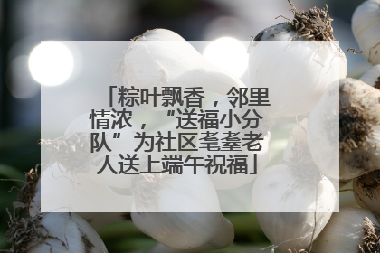 粽叶飘香，邻里情浓，“送福小分队”为社区耄耋老人送上端午祝福