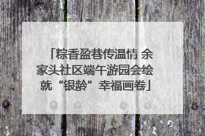 粽香盈巷传温情 余家头社区端午游园会绘就“银龄”幸福画卷