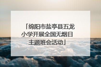 绵阳市盐亭县五龙小学开展全国无烟日主题班会活动