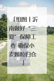 组图丨沂南做好“三夏”保障工作 确保小麦颗粒归仓