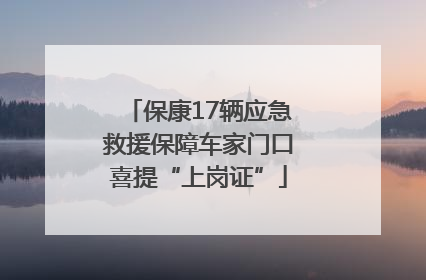 保康17辆应急救援保障车家门口喜提“上岗证”