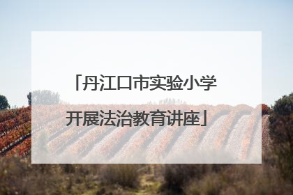 丹江口市实验小学开展法治教育讲座