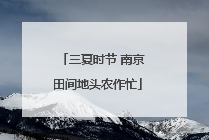三夏时节 南京田间地头农作忙