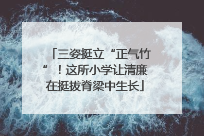三姿挺立“正气竹”！这所小学让清廉在挺拔脊梁中生长