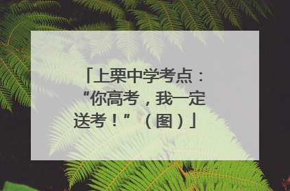 上栗中学考点：“你高考，我一定送考！”（图）