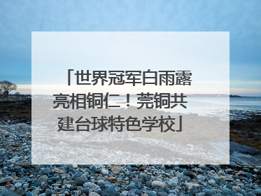 世界冠军白雨露亮相铜仁！莞铜共建台球特色学校