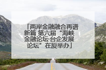 两岸金融融合再谱新篇 第六届“海峡金融论坛·台企发展论坛”在厦举办