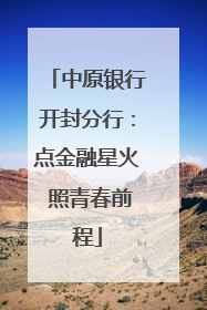 中原银行开封分行：点金融星火 照青春前程