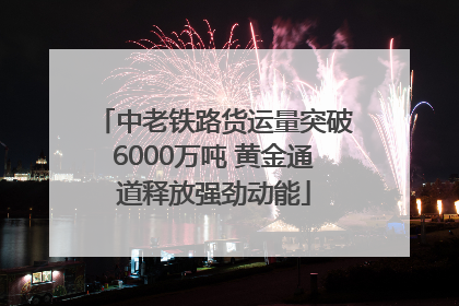 中老铁路货运量突破6000万吨 黄金通道释放强劲动能