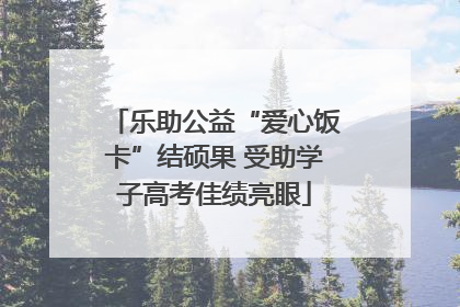乐助公益“爱心饭卡”结硕果 受助学子高考佳绩亮眼