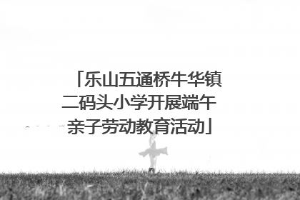 乐山五通桥牛华镇二码头小学开展端午亲子劳动教育活动