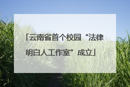 云南省首个校园“法律明白人工作室”成立
