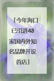 今年海口已引进48家国内外知名品牌开设首店