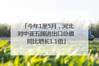 今年1至5月，河北对中亚五国进出口总值同比增长1.1倍