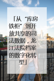 从“库房铁柜”到开放共享的司法数据，龙江法院档案的数字化转型