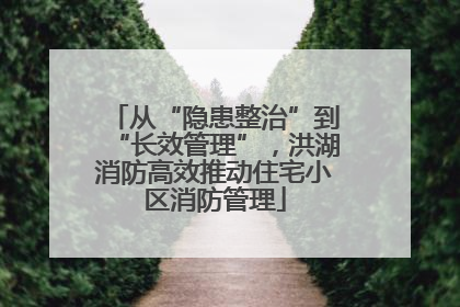 从“隐患整治”到“长效管理”，洪湖消防高效推动住宅小区消防管理