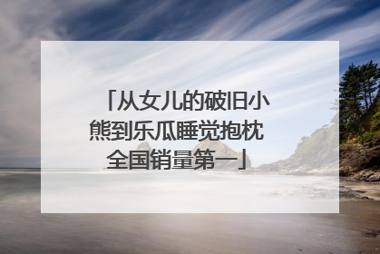 从女儿的破旧小熊到乐瓜睡觉抱枕全国销量第一