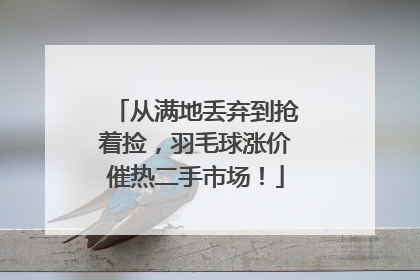 从满地丢弃到抢着捡，羽毛球涨价催热二手市场！