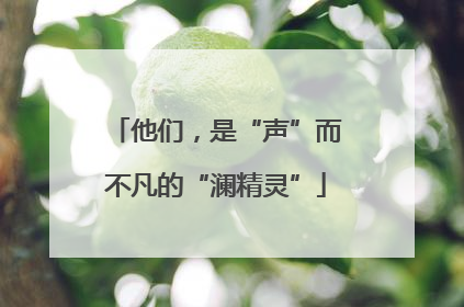 他们，是“声”而不凡的“澜精灵”