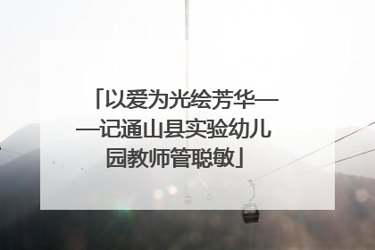 以爱为光绘芳华——记通山县实验幼儿园教师管聪敏