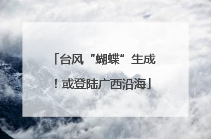 台风“蝴蝶”生成！或登陆广西沿海