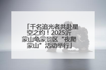 千名追光者共赴星空之约！2025沂蒙山龟蒙景区“夜爬蒙山”活动举行